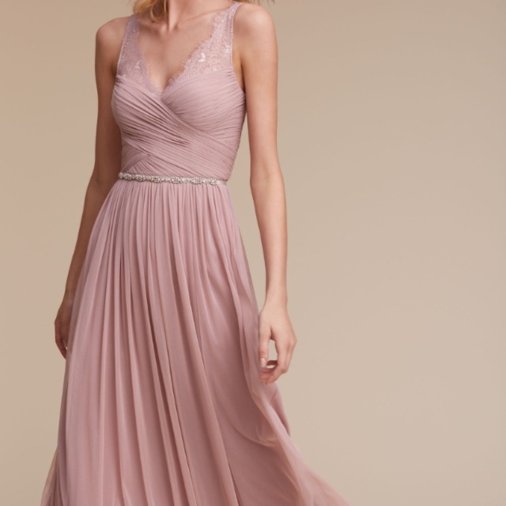 BHLDN Fleur Dress in Rose Quartz